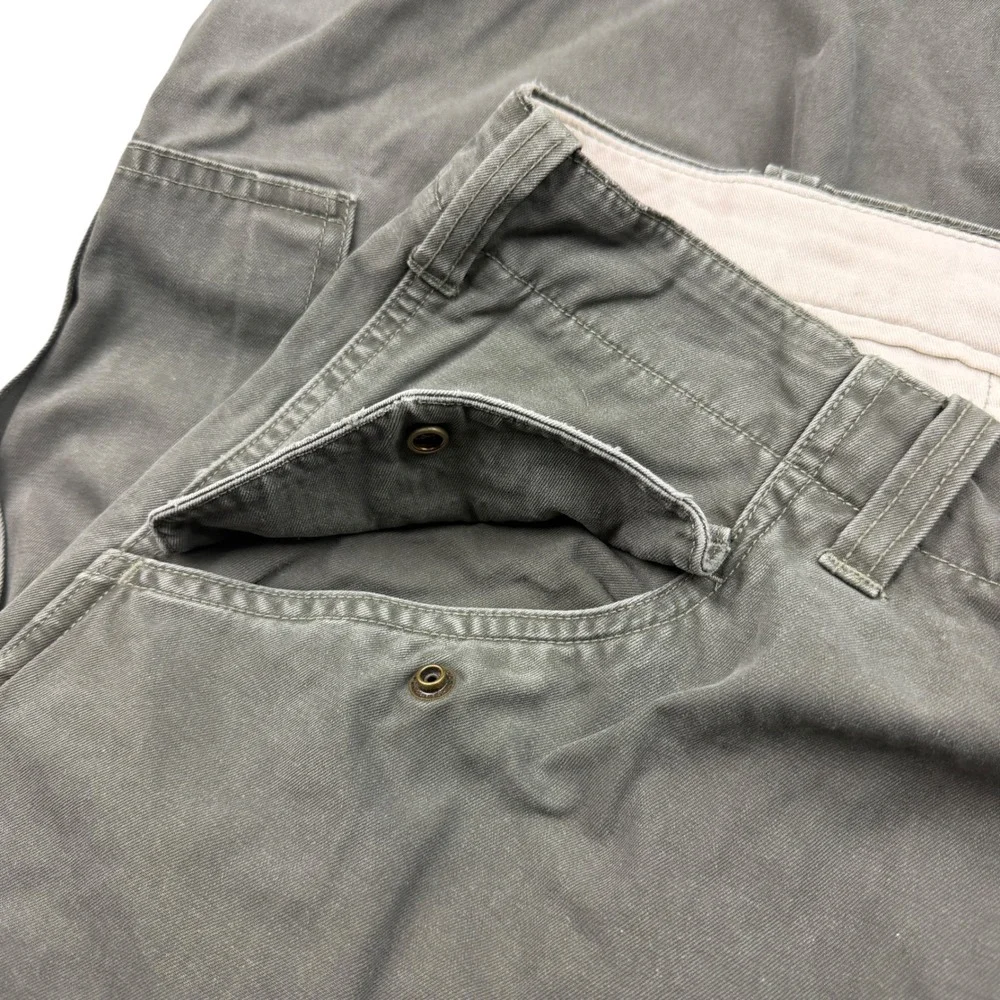 American‎ Eagle Mens Cargo Pants 36x33 Olive Green Distressed Military Cotton